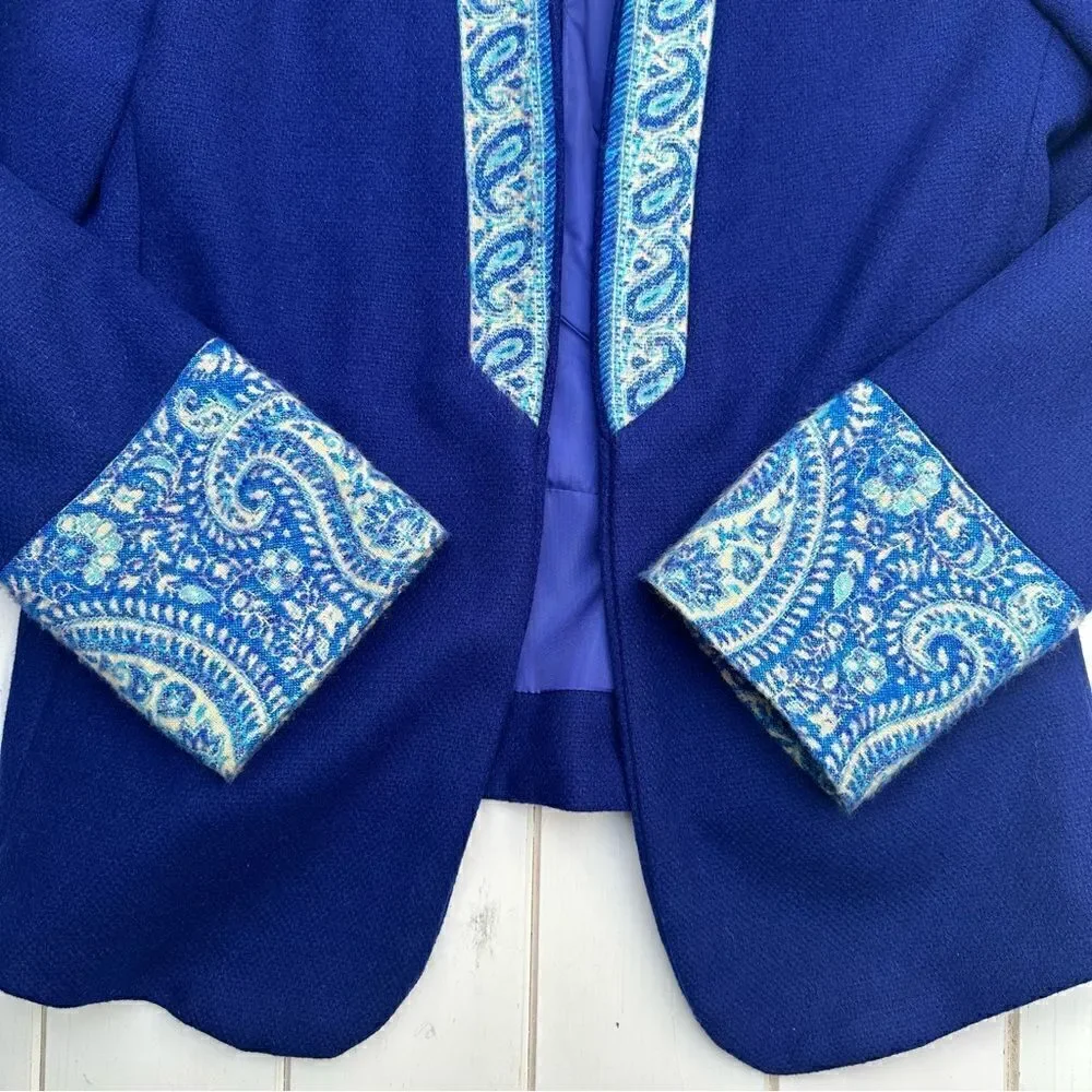 Vintage Open Blazer with Paisley Pattern - Picture 7 of 12